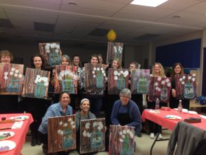 Paint Night at the Coddington Road Community Center in South Hill area of Ithaca