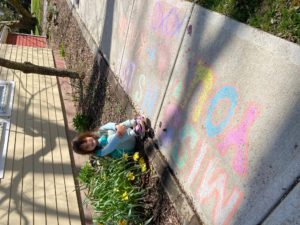 A child celebrates Teacher Appreciation Week at Coddington Road Community Center 